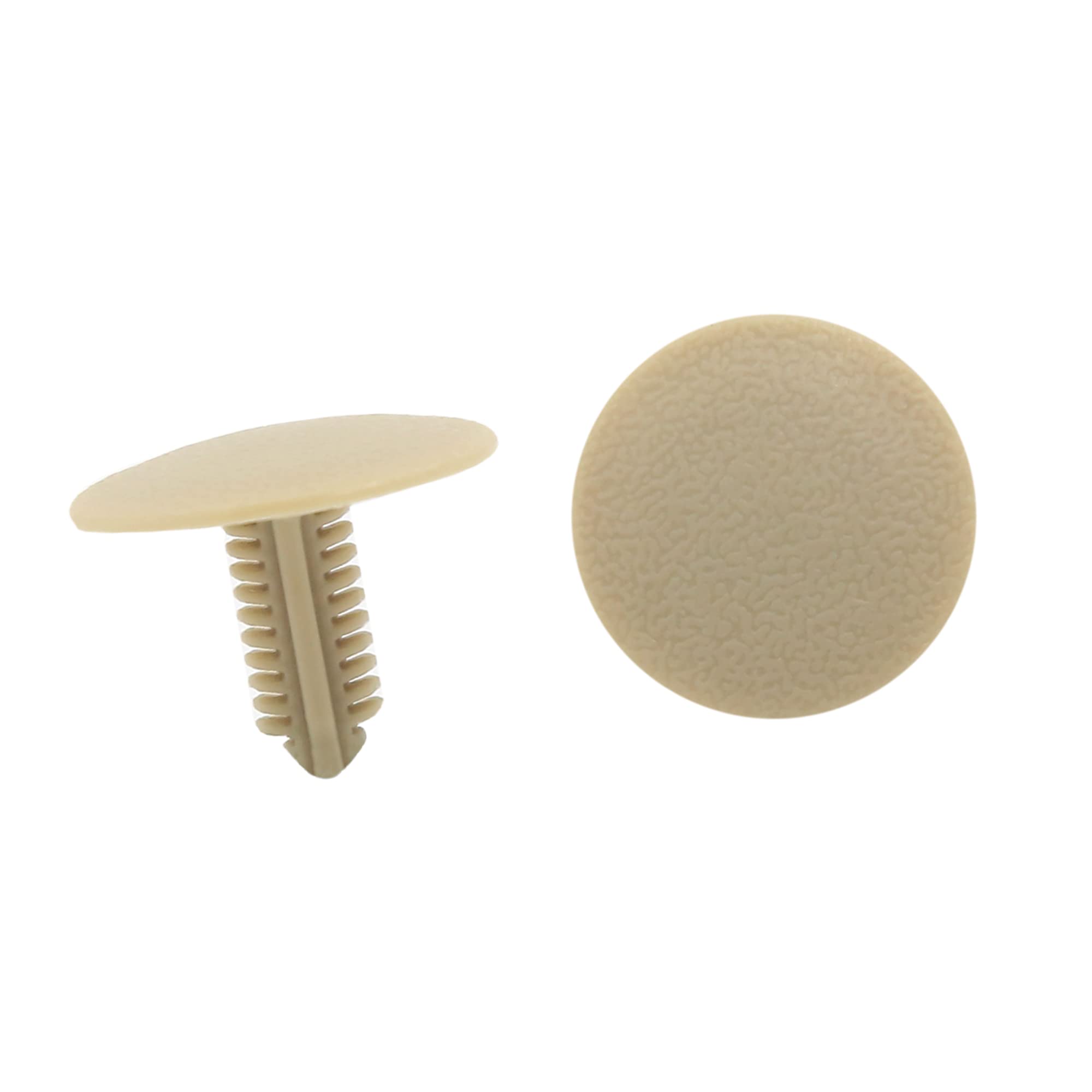 A ABSOPRO Rivets 6mm Hole 24.5mm Head Plastic Beige (Set of 20)