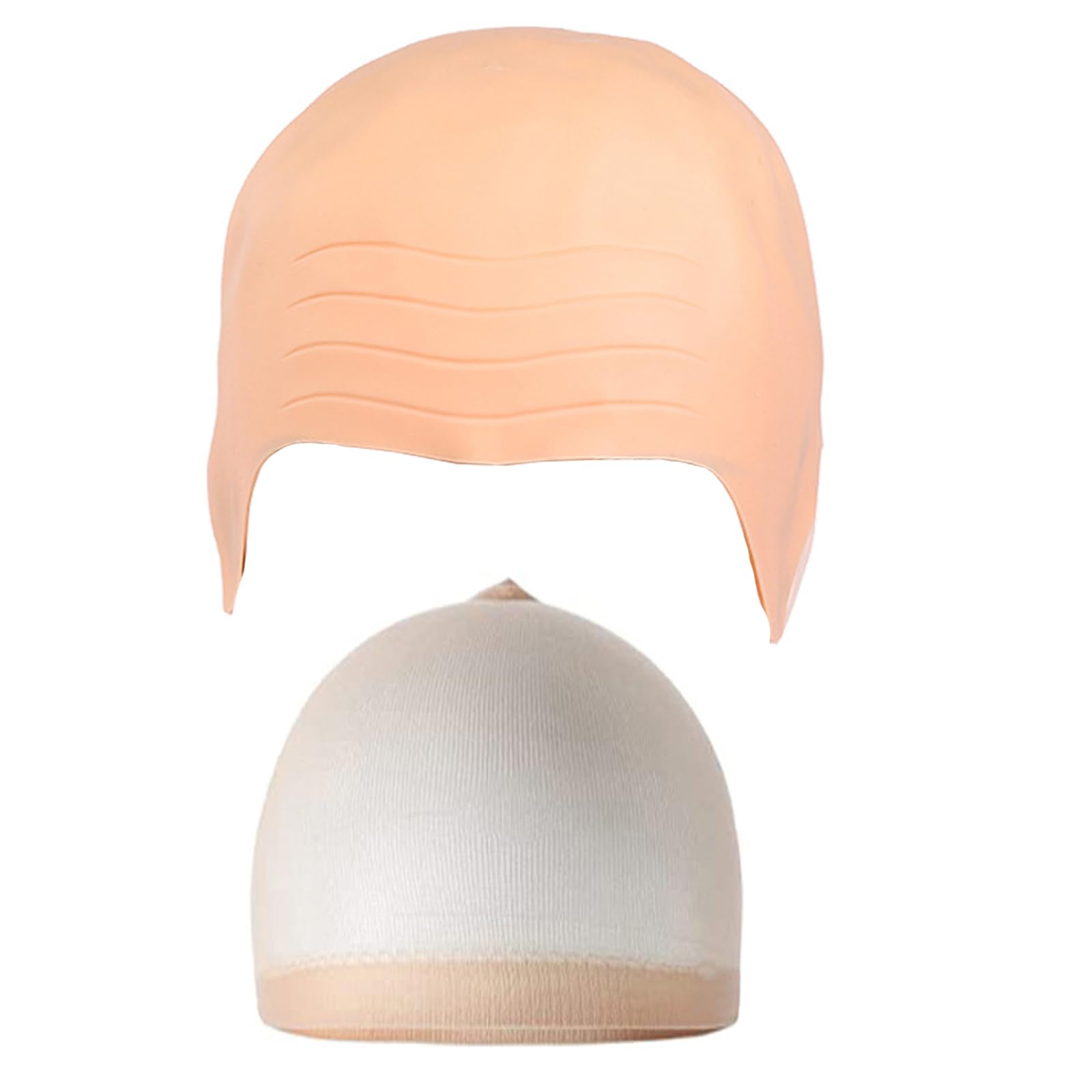 Realistic Bald Cap Costume Set - Halloween Bald Head Cover With Hair Net, Wrinkle Skin Tone - Wig Makeup Cosplay Clothing Accessories