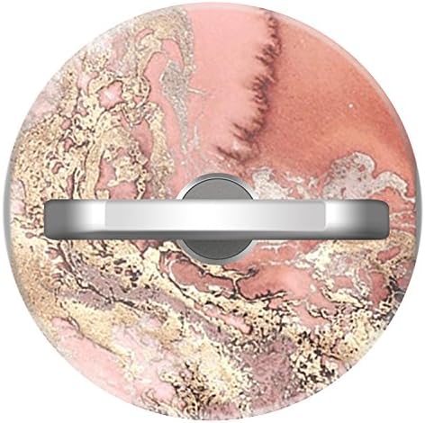Finger Ring Stand, Customized Cell Phone Ring Grip Holder 360 Degree Rotation Universal for iPhone, iPad, iPod, Kindle, All Smartphones and Tablet Device - Pink Marble