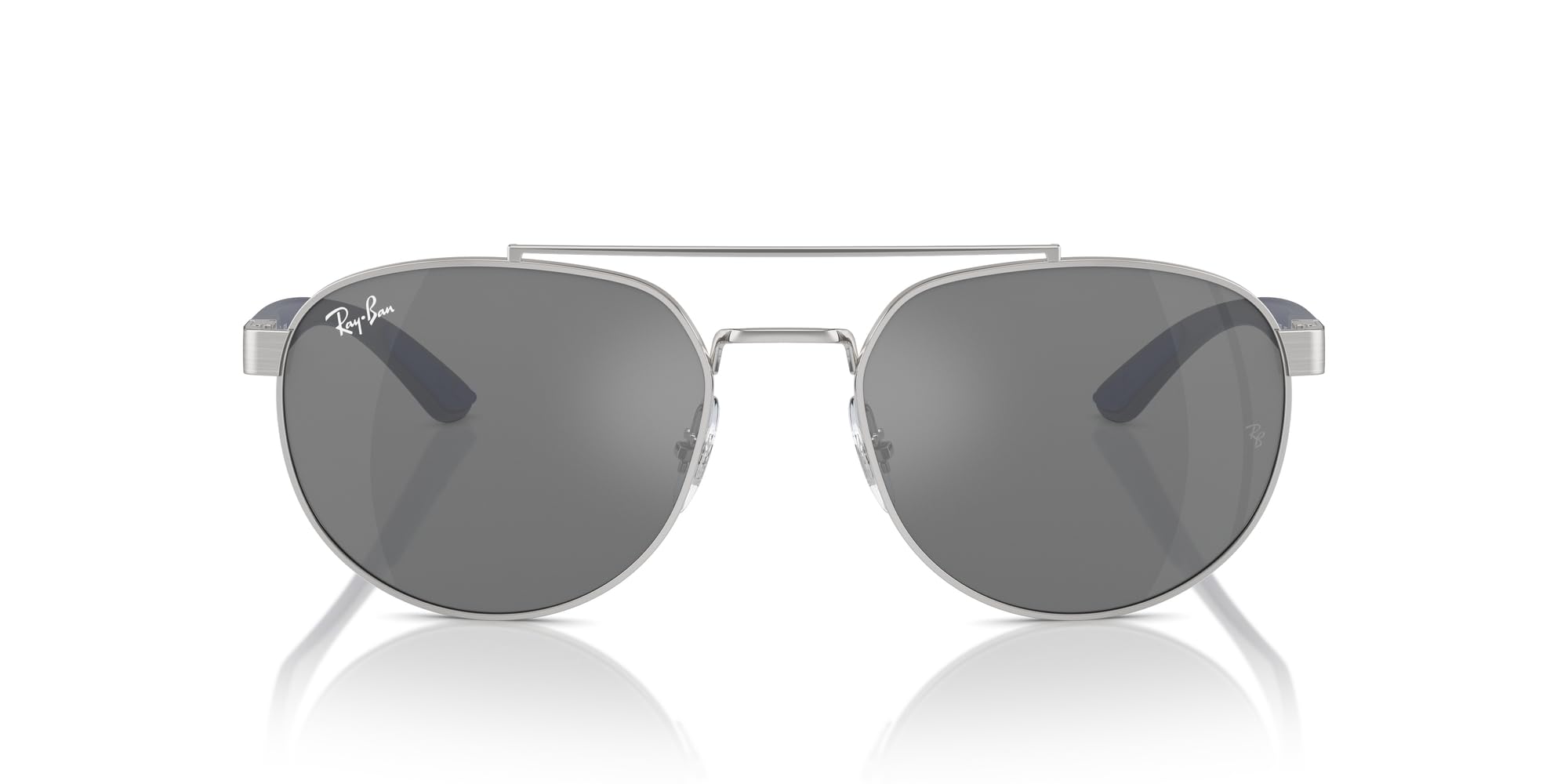 Photo 1 of Ray-Ban RB3736 Round Sunglasses, Silver/Grey Mirrored Silver, 56 mm