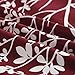 Vaulia Christmas Microfiber Duvet Cover Set, Tree Branch Printed Pattern Design - Burgundy Red, King Size 3 Piece Set (1 Duvet Cover 2 Pillow Shams)