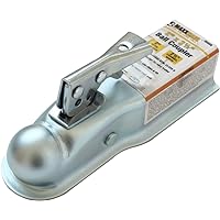 MaxxHaul 70009 Straight Tongue Trailer Coupler 2-1/2" Channel, 2" Ball, 3,500 lbs