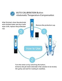 REKOBON - Medidor de PH digital (0,01 PH, alta precisión, nivel de medición de 0 a 14 PH, para bebidas, piscinas y acuarios, diseño con ATC)