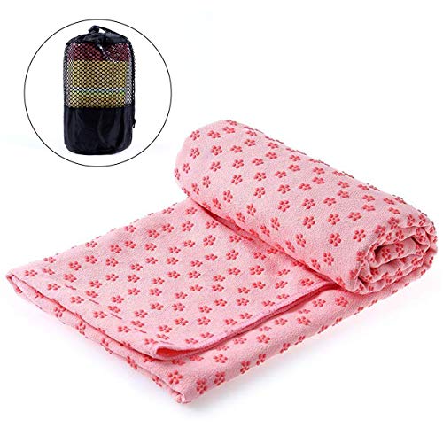OhhGo-Yoga-Towel-Non-Slip-Absorbent-Yoga-Mat-Towel-with-Carry-Bag-for-Hot-Yoga-Pilates-Workout-183-63cm