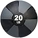 Amazon Basics Workout Fitness Exercise Weighted Medicine Ball, 20 Pounds, Grey & Black