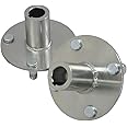 AlveyTech 4" x 4" Go-Kart Live Axle Hub with 1" to 3/4" Step-Down - 1/4" Keyed Shaft, 8 Inch Rear Front Wheel, x4 Lug Set Kit, Replacement Assembly Parts, Quad ATV Cart Gokart Golf Trike Wheels (2)