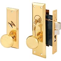 Prie-Line E 28337 ortise Keyed Lock Set with Glass Knob – Perfect for
