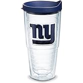 Tervis Made in USA Double Walled NFL New York Giants Insulated Tumbler Cup Keeps Drinks Cold & Hot, 24oz, Primary Logo