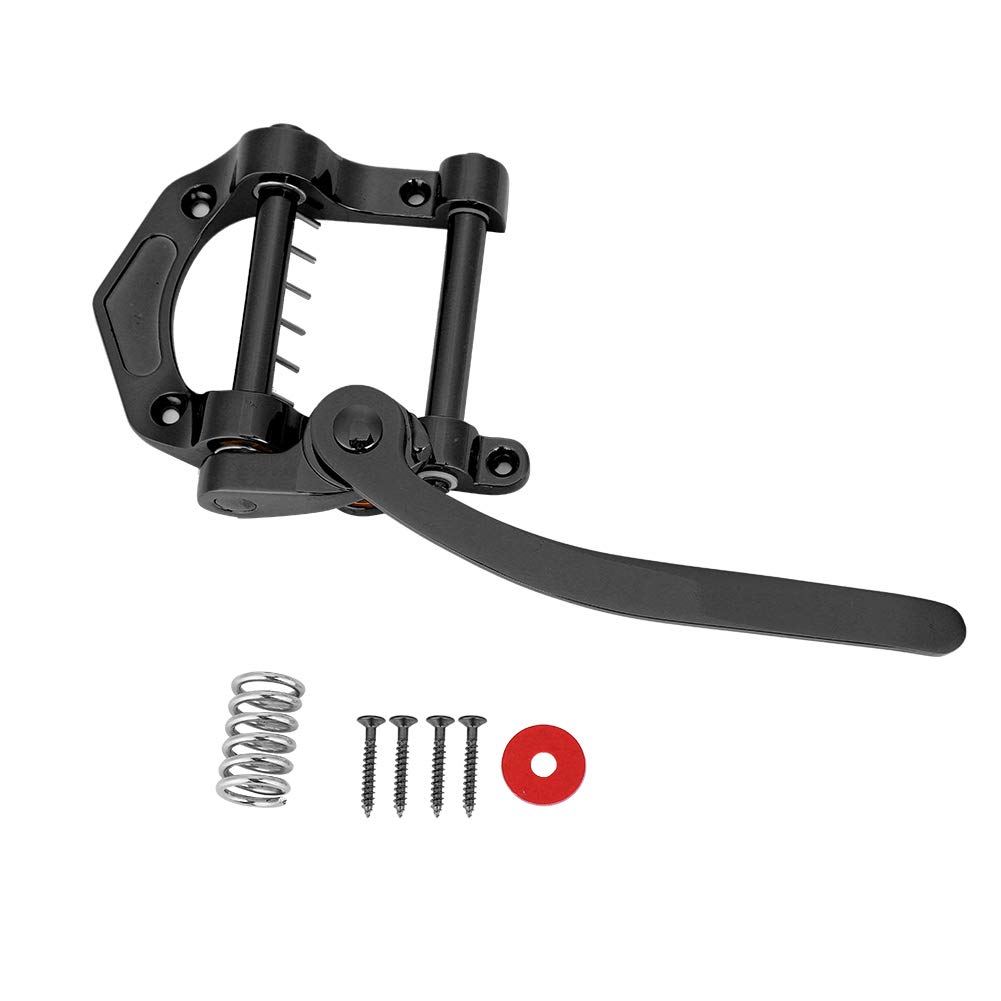 Guitar Vibrato, Bigsby Vibrato Tailpiece Tremolo for SG LP Jazz Guitars Musical Instrument (Black)