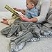 Super Soft Plush Satin Border Baby Receiving Blankets, Gray