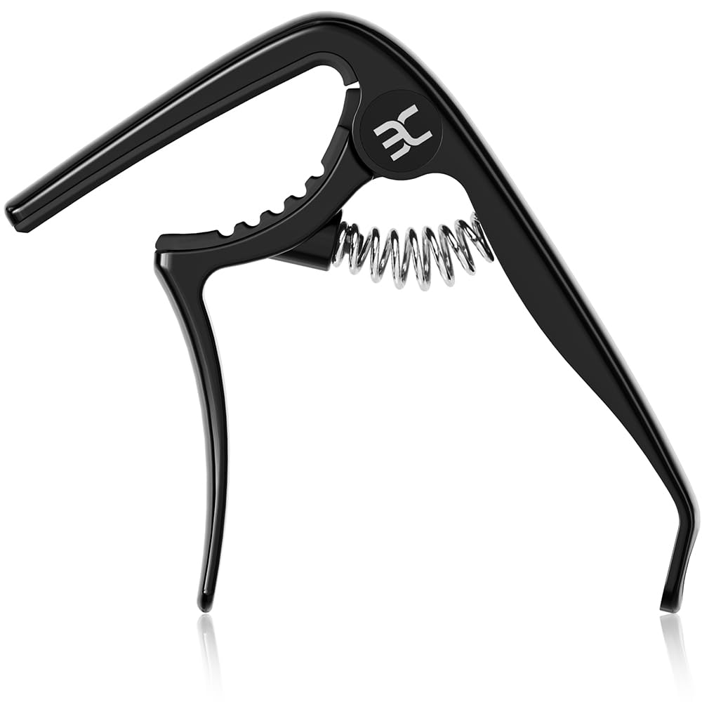Photo 1 of EX Guitar Capo Aluminum Alloy, for 6-String Acoustic and Electric Guitars, Premium Quick-Change Guitar Capo with Ergonomic Design for Effortless Play, Black