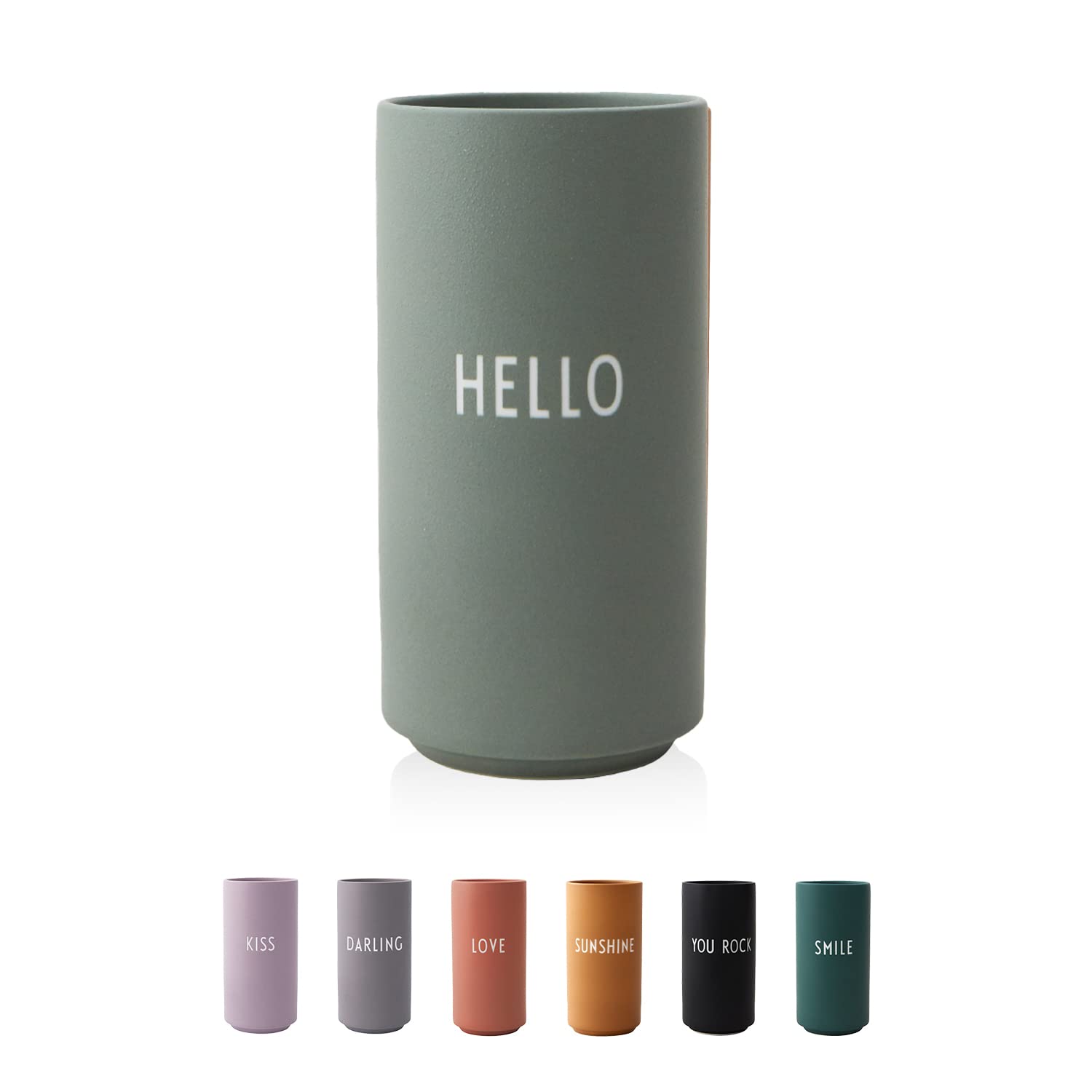 Design Letters Room Decor Vase | Porcelain Vase for Home Decor, Table Decoration, Living Room Decor, Kitchen Decor | Flower Vase with Engraved Letters for Women & Men | Table Centrepiece