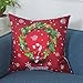 Christmas Pillow Case,Beautyvan Christmas Linen Square Throw Flax Pillow Case Decorative Cushion Pillow Cover (2~B)