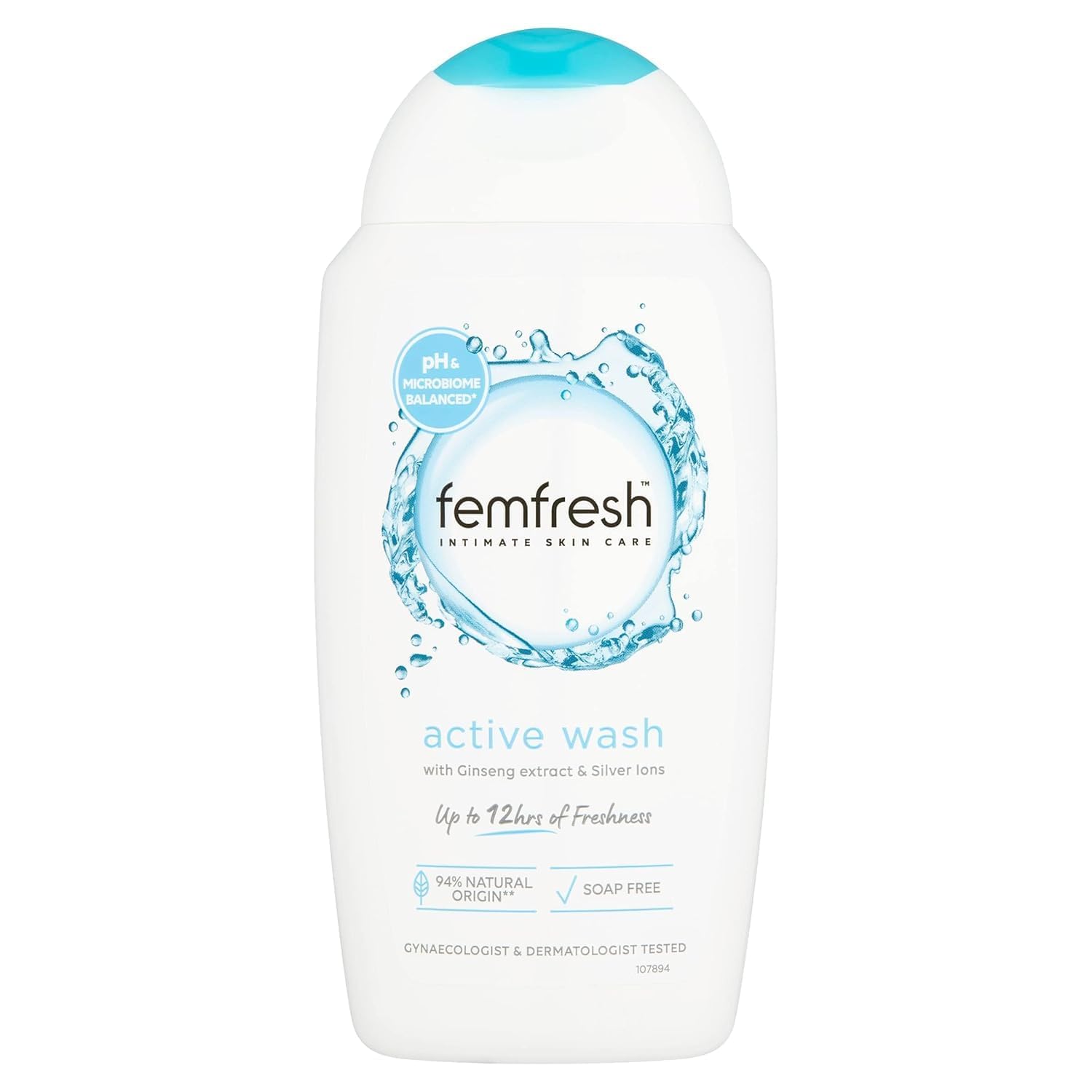 Femfresh Ultimate Care Active Ph Balanced Feminine Wash with Energising Ginseng and Antioxidants, Post-Workout Intimate with Long-Lasting Multiactif Complex, 250 ml