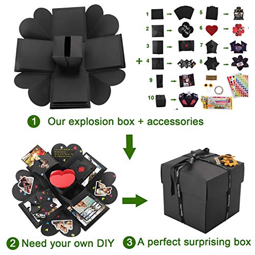 Explosion Box, POZEAN Explosion Gift Box DIY Photo Album Exploding