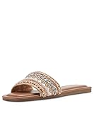 Madden Girl Women's Threadd Sandal, Blush Multi, 7.5
