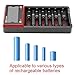 ❤ SVPRO Intellicharge Lithium LCD Battery Charger, 6-Slots Universal Smart Battery Charger for Rechargeable Batteries Li-ion/AA AAA Ni-MH Ni-Cd/LiFePO4 10440 14500 16340 17500 18650 26650 22650 (H6)