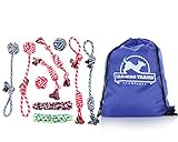 10-Pack Dog Chew Toys | Dog Rope Toys | Convenient Storage Bag Included | Assorted Styles & Colors