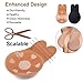 Adhesive Bra Silicone Push Up Strapless Sticky Bra with Lift Nipple Covers 2 Pack (C/D, Beige)