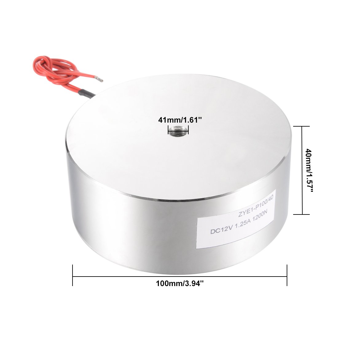 uxcell DC24V 180N Lift Holding Electromagnet Sucking Disc Electric Lifting Magnet Solenoid 34mm x 18mm