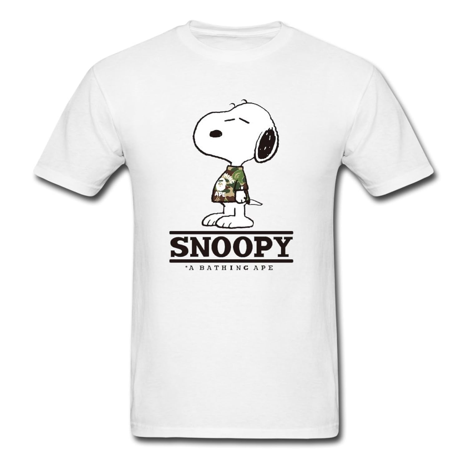 Snoopy A Bathing Ape Bape Baby KingDeng Interesting Homme T-Shirt XXXX-L