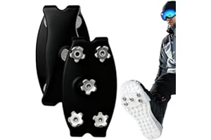 Universal 5-Tooth Ice Cleats for Shoes Boots, New Crampons Non-Slip Gripper Spikes Ice Traction Cleats, Winter Outdoor Anti-S