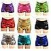 SACASUSA (TM Sexy Shiny Stretchy Metallic Liquid Wet Look Mini Shorts Hot Pants 10 Colors