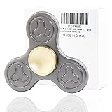Spinner Fidget EDC ADHD Focus Toy Ultra Durable High Speed 2-6 Min Spins Precision Zinc Alloy (Gray)