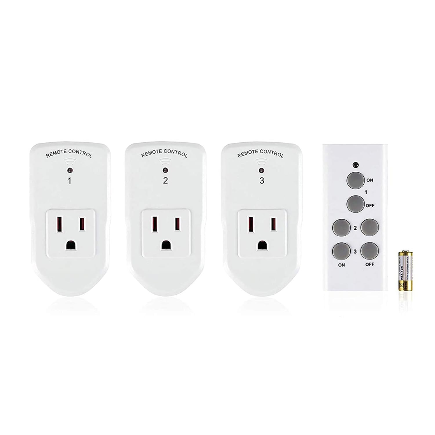 Photo 1 of ***MISSING REMOTE CONTROL****BN-LINK Wireless Remote Control Outlet Electrical Switch for Lights, Fans, Christmas Lights, Small Appliance, 100ft Long Range White (Learning Code, 3Rx-2Tx) 1200W/10A, ETL & FCC Certified