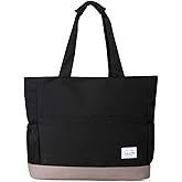 VASCHY Beach Bag for Women, Large Waterproof Sandproof Fold-able Packable Pool Tote Bag w Zipper/Pockets