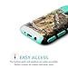 LG K7 Case, LG Tribute 5 Case,JDBRUIAN Forest Camouflage Pattern Design Premium Heavy Duty Defender Dual Layer Protector Hybrid Phone Cover Case for LG K7 & LG Tribute 5 (Teal)