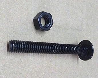 5/16 X 2 1/2" Black Carriage Bolt with Nut (Lot of 100