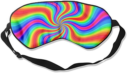Psychedelic Rainbow Chart Adjustable Silk Sleep Masks Eye Mask