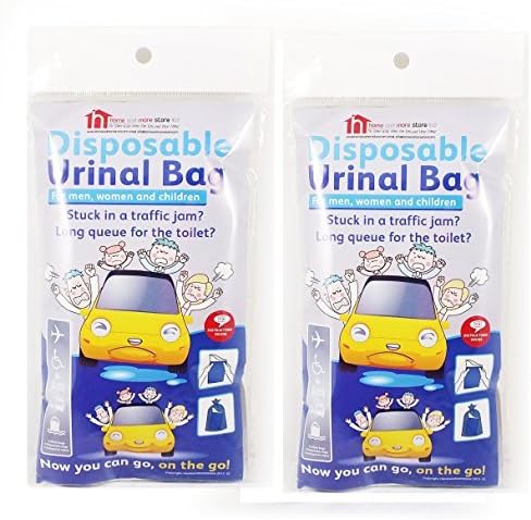 2 Packs of 4 Disposable Urinal Bags - Compact and Portable urinals for men and women - A Discreet Alternative to Urine Bottles - Great for Camping Trips and Festival Bags by Home and More