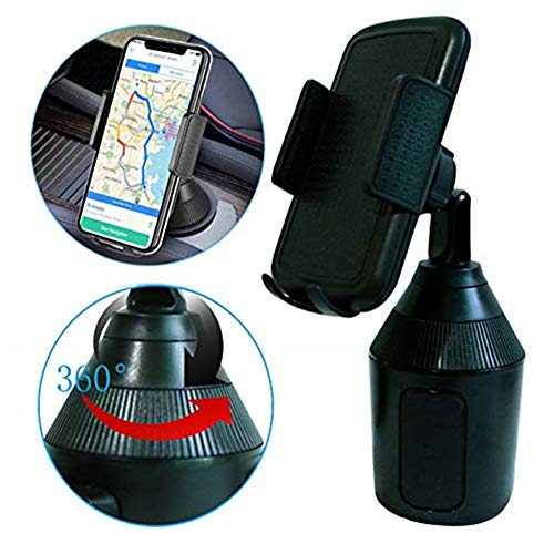 xxiaoTHAWxe New Universal Vehicle Car Adjustable Car Cup Mount Cell Phone Smartphone Holder Stand Bracket Black - Thumbnail 4