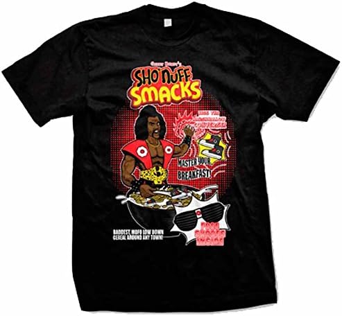 BlackActionTees Sho'Nuff-Sho'Nuff Smacks Cereal T-Shirt Men Black Large