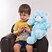 BSTAOFY WEWILL Creative Light Up LED Inductive Teddy Bear Stuffed Animals Plush Toy Colorful Glowing Teddy Bear Nice Gift for Birthday Christmas Valentine, 20- Inch(Blue)