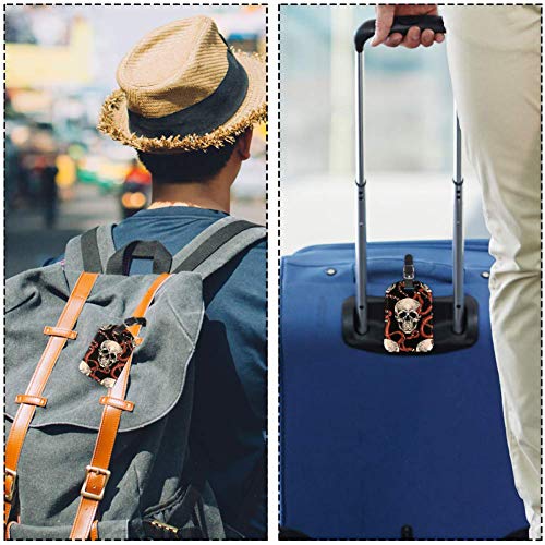 51mMC9KeK9L Etiquetas de Equipaje de Piel de Serpiente roja y Calavera para Maleta de Viaje, 1 Paquete Etiquetas de Equipaje de Piel de Serpiente roja y Calavera para Maleta de Viaje, 1 Paquete - Imagen 6
