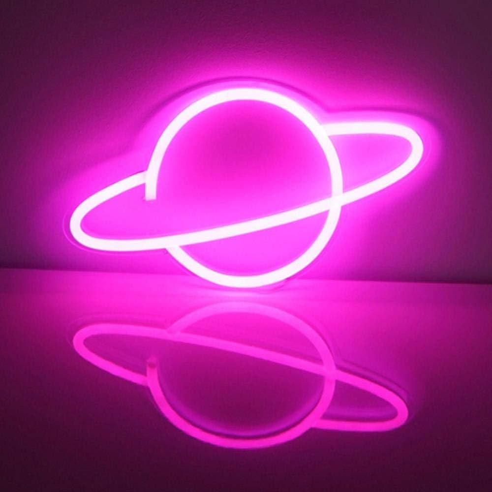 Neon Light Photography Prop Decoration Atmosphere Shop Window Home Party Art Bar Wedding Neon Light USB Powered Wall Hanging Word Sign Led,Planet