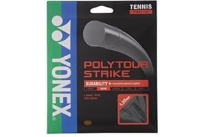 Yonex PolyTour Strike Tennis String 1.25mm 16L - 39ft 12m Set - Black
