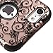 for iPhone 7/8 Case, Kaleidio [TUFF] Rugged Shockproof Hybrid 3-Piece Dual Layer Protective Armor Cover for Apple iPhone 8/7 [Includes a Overbrawn Prying Tool] [Rose Gold Clover Flowers]
