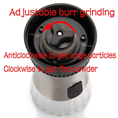 CoaGu Electric Burr Grinders Coffee Grinder Rechargeable Adjustable 4