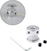 QitinDasen 10Pcs GT2 Timing Pulley 20 Tooth 5mm Bore Aluminum 3D Printer Belt view 3