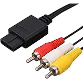 N64 Gamecube AV Cable RCA Video for Super Nintendo 64 SNES, 6FT Multi Out | Composite stereo audio cord, 3 color-coded plugs, Plug-and-play TV hookup, Retro gaming replacement