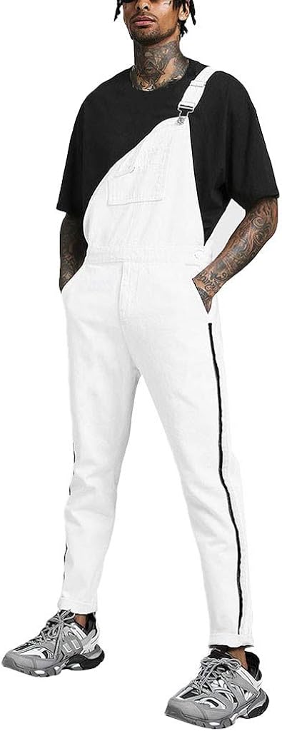 plain white overalls