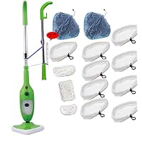 【goLEDgo】Developed Steam Mop X5 As Seen on Tv-GREEN- with 14pcs replacement Microfiber Mop