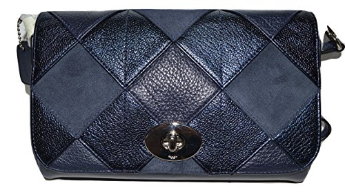 Ruby Crossbody in Patchwork Leather in Silver/blue Coach Mini