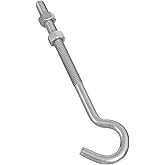 National N221-697 2162 Hook Bolt in Zinc, 3/8" x 7"