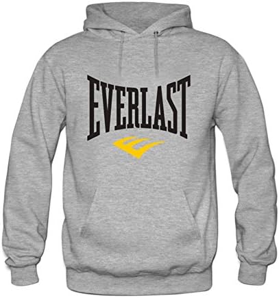 Men's everlast Cotton Fashion Hoodied Sweatshirt M Grey