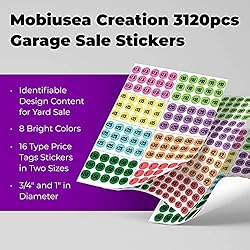 Mobiusea Creation 3120pcs Garage Sale Stickers
